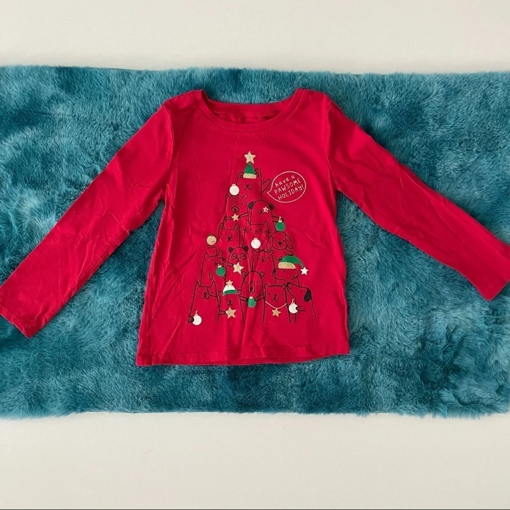 Carter’s Red Long Sleeve Graphic Tee Size 4T Toddler Girl